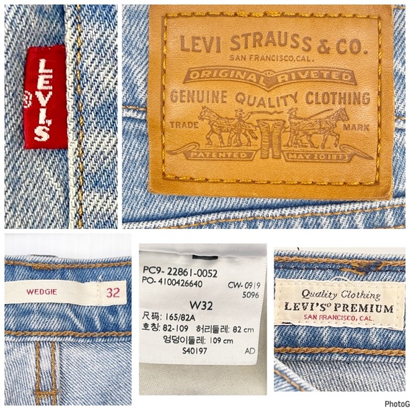 Levi's Wedgie Icon Fit high rise light wash straight leg Jeans Bright Side 32 - Picture 6 of 9
